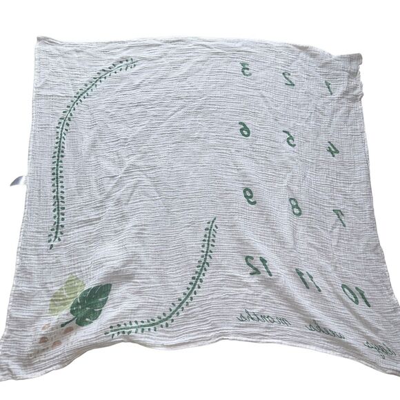 CR Gibson Baby Monthly Milestone Blanket Muslin 100% Cotton - Picture 8 of 13
